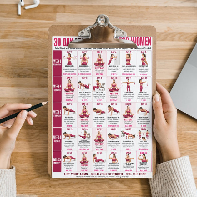 30 Day Arm Challenge for Women — Progressive Printable – VitaFlow Studio