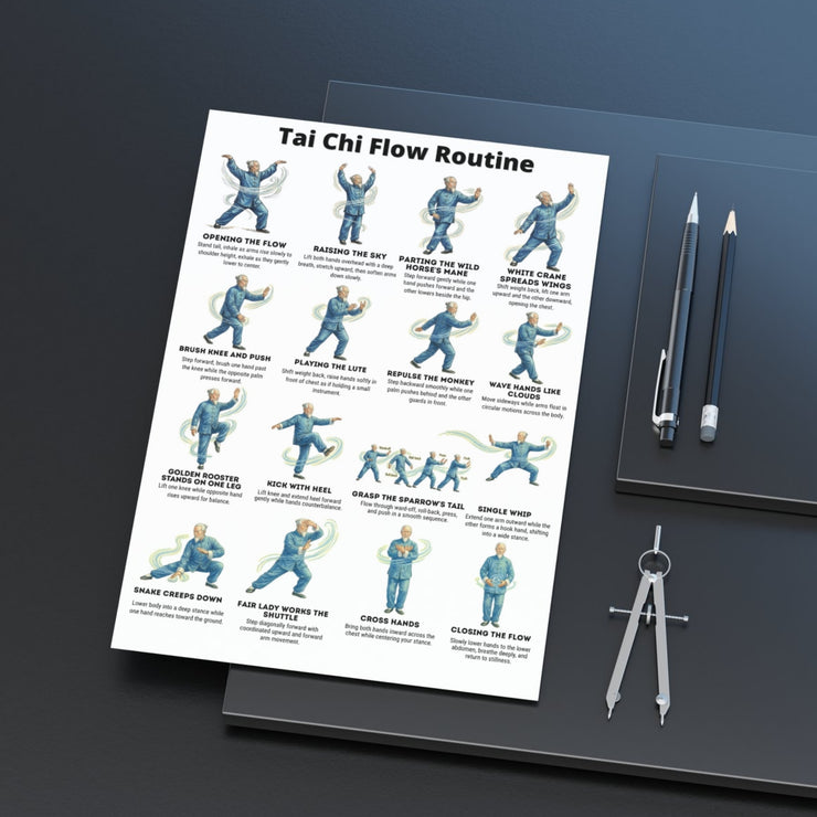 Tai Chi Flow Routine Printable PDF Balance and Movement Exercises ...