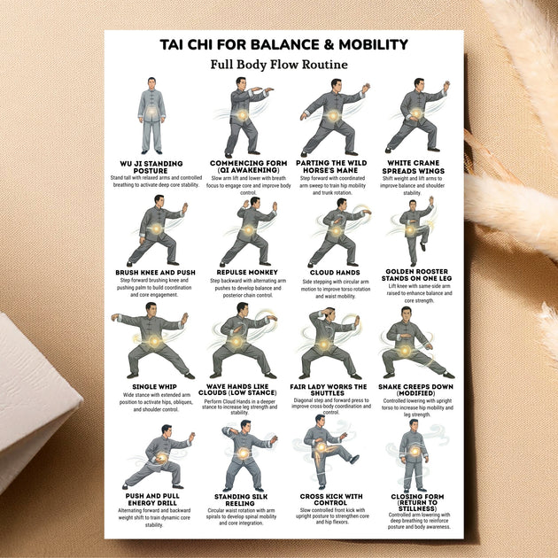 Tai Chi Balance and Mobility Workout Printable Flow Routine PDF ...