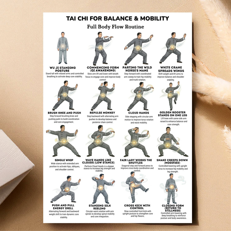Tai Chi Balance and Mobility Workout Printable Flow Routine PDF ...
