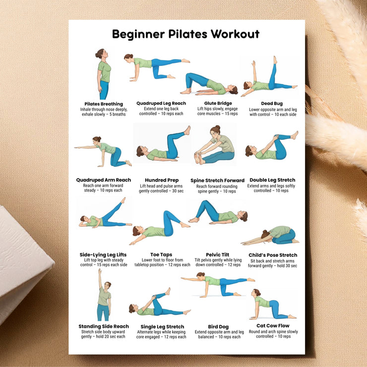 Beginner Pilates Workout Printable PDF Full Body Routine – VitaFlow Studio