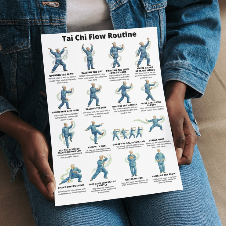 Tai Chi Flow Routine Printable PDF Balance and Movement Exercises ...