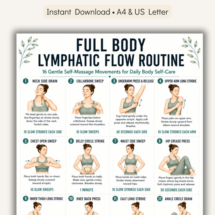 Lymphatic Exercise Routine For Men Full Body Lymphatic Flow Routine Printable PDF – VitaFlow Studio