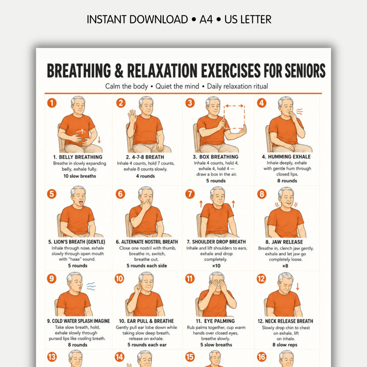 Breathing Relaxation Exercises Seniors PDF | 16 Techniques – VitaFlow ...