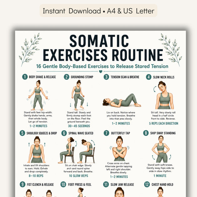 Somatic Exercises Routine Printable PDF – VitaFlow Studio