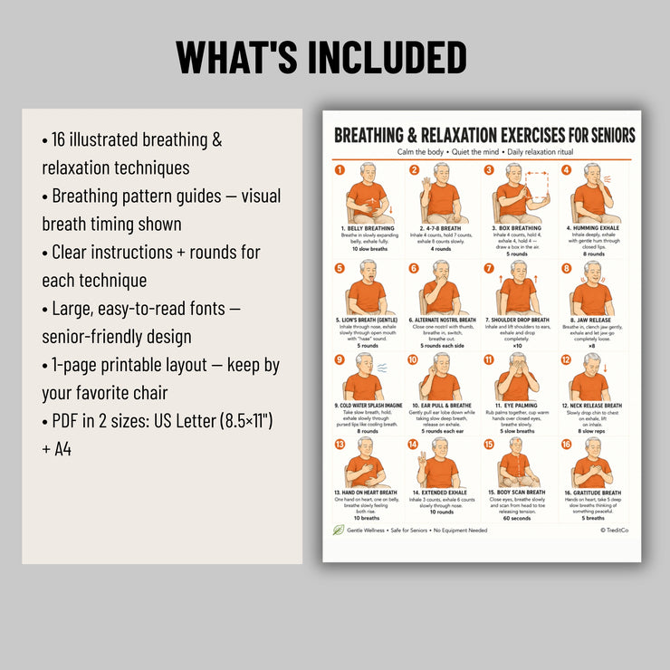 Breathing Relaxation Exercises Seniors PDF | 16 Techniques – VitaFlow ...