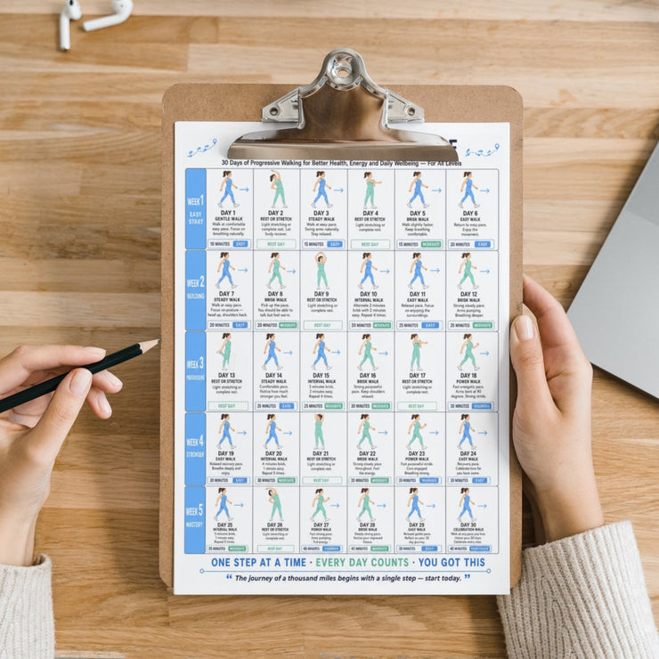 30 Day Walking Challenge — Progressive Printable Chart – VitaFlow Studio