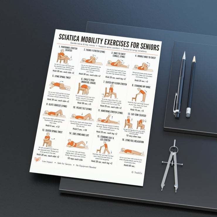 Sciatica Mobility Seniors PDF | 16 Gentle Hip & Spine Moves – VitaFlow ...