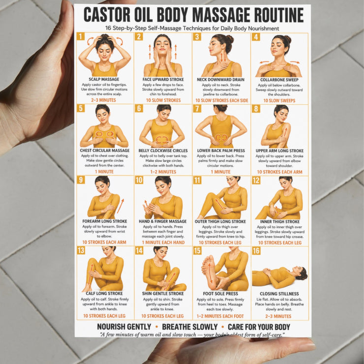 Castor Oil Body Massage Routine Printable PDF – VitaFlow Studio