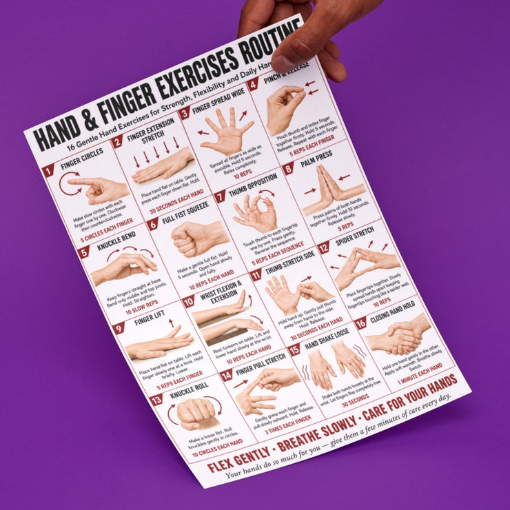 Downloadable Finger Exercise .pdf Hand & Finger Exercises Routine Printable PDF – VitaFlow Studio