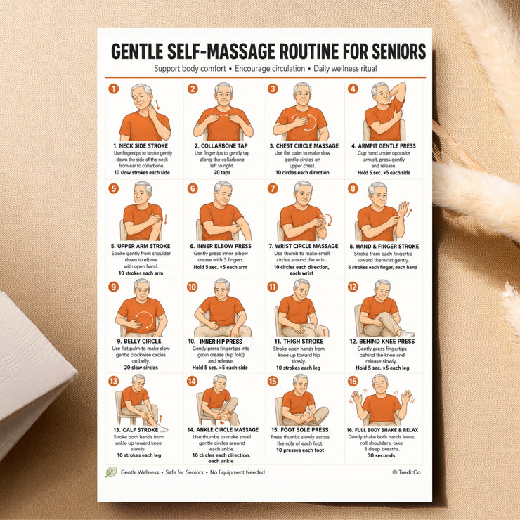 Gentle Self-Massage Seniors PDF | 16 Daily Wellness Moves – VitaFlow Studio