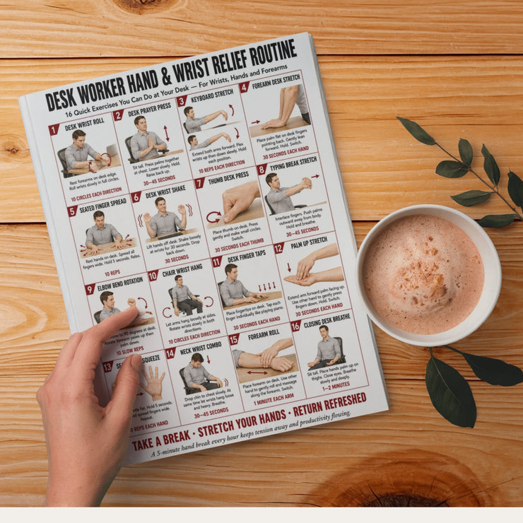Desk Worker Hand & Wrist Relief Routine Printable PDF – VitaFlow Studio