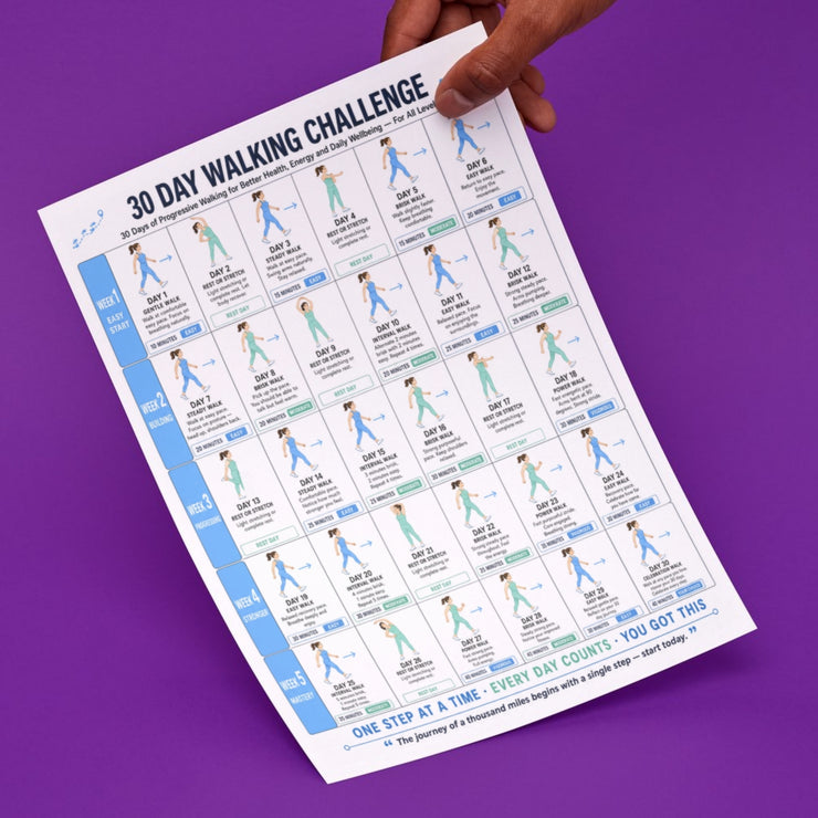 30 Day Walking Challenge — Progressive Printable Chart – VitaFlow Studio