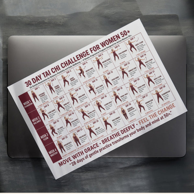 30 Day Tai Chi Challenge for Women 50+ — Printable Chart – VitaFlow Studio