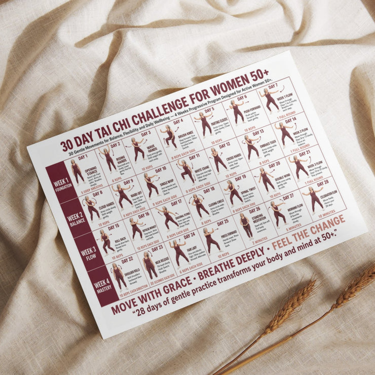 30 Day Tai Chi Challenge for Women 50+ — Printable Chart – VitaFlow Studio