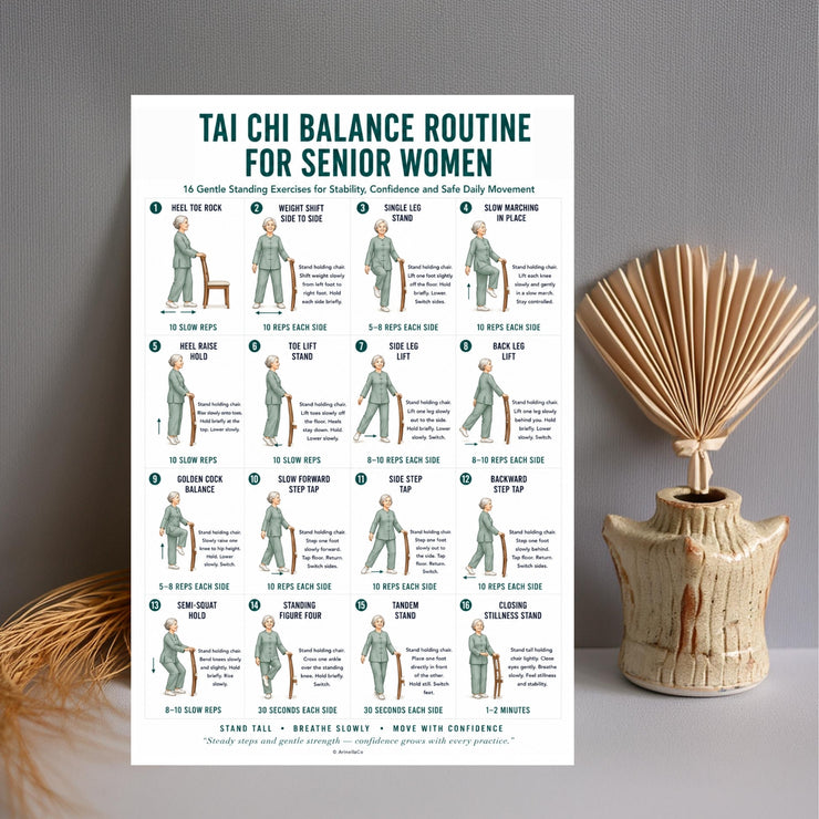 Tai Chi Balance Routine for Senior Women Printable PDF – VitaFlow Studio
