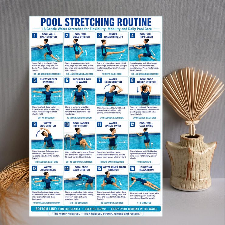 Pool Stretching Routine Printable PDF – VitaFlow Studio