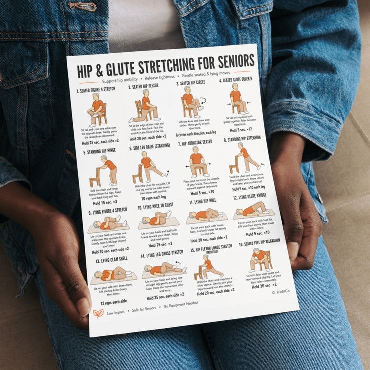 Hip & Glute Stretching Seniors PDF | 16 Gentle Mobility Moves ...