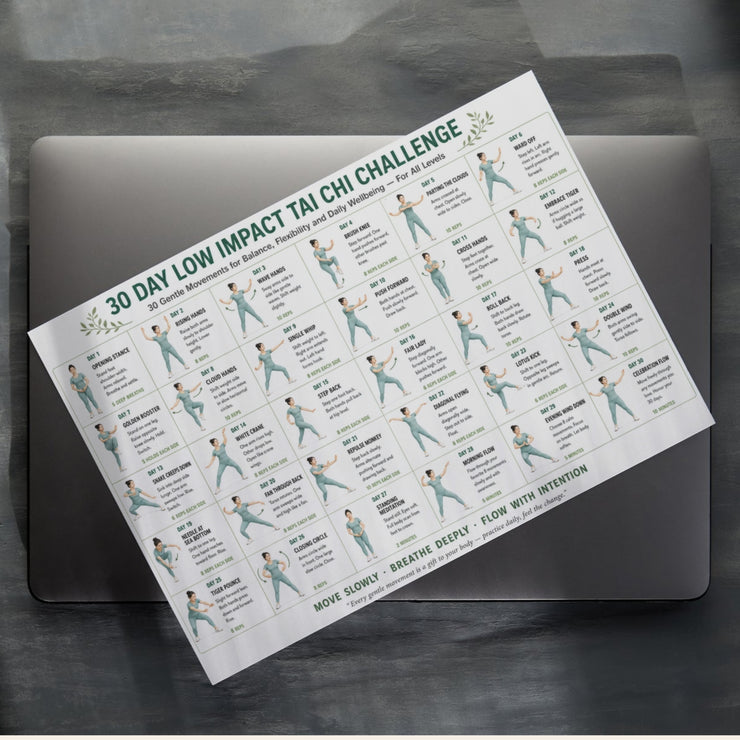 30 Day Low Impact Tai Chi Challenge — Printable PDF Chart – VitaFlow Studio